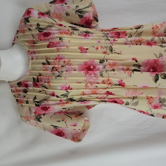 Miss Dorby yellow floral maxi vintage maxi dress sz 10p - Picture 2 of 12